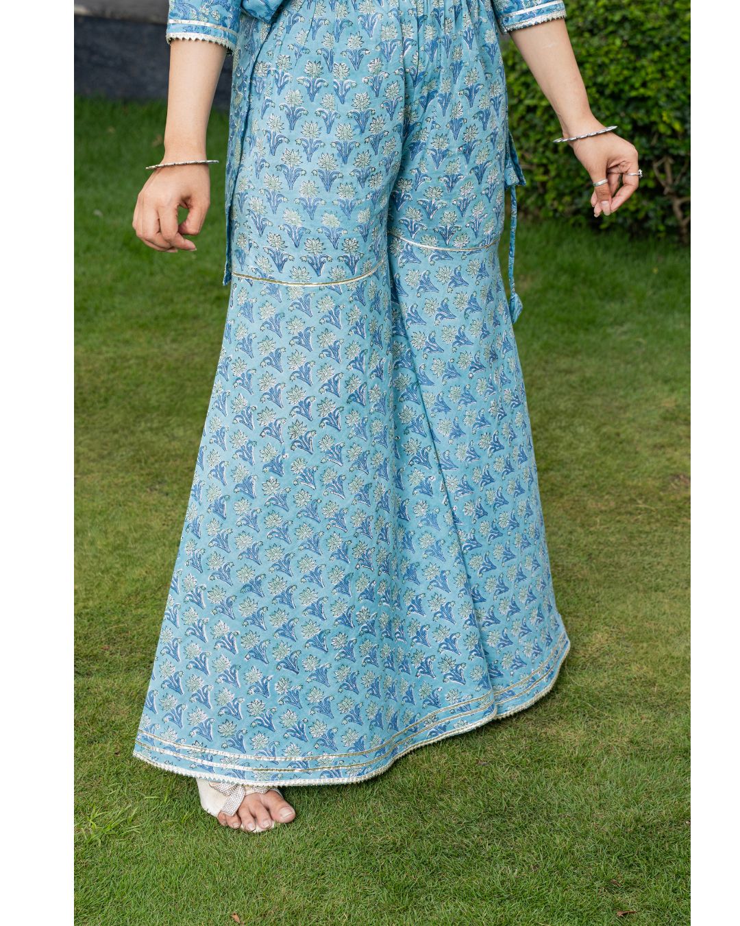 Neelanjali Handblock Print Sharara set