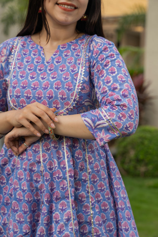 Mrigaani Handblock Print Sherara set