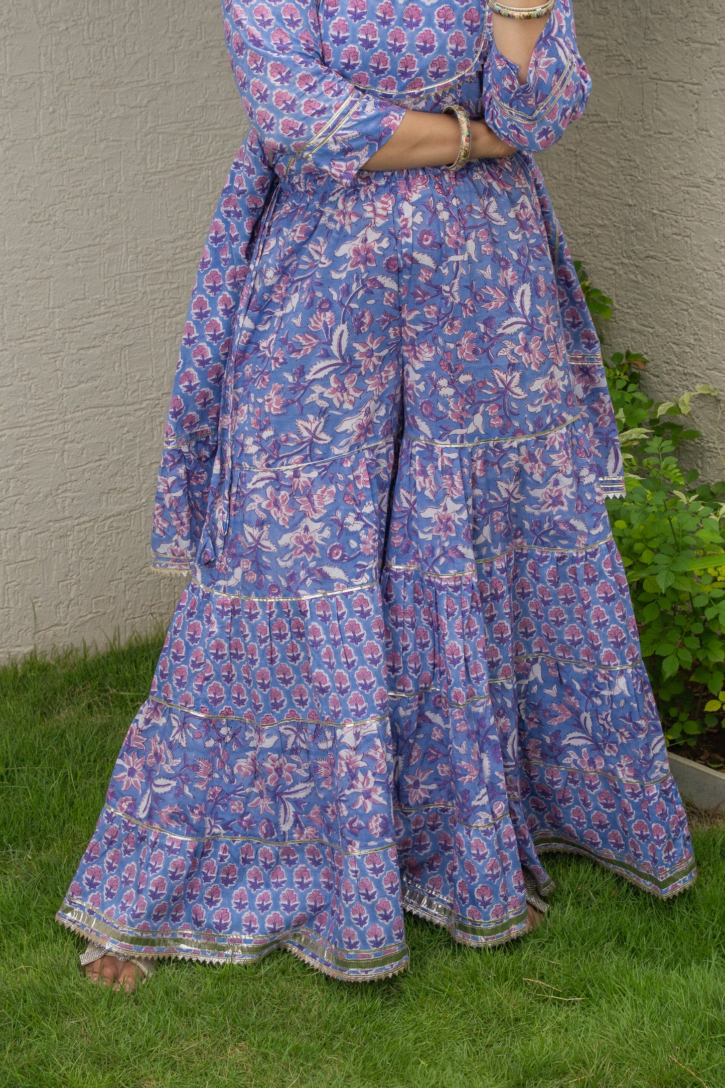 Mrigaani Handblock Print Sherara set