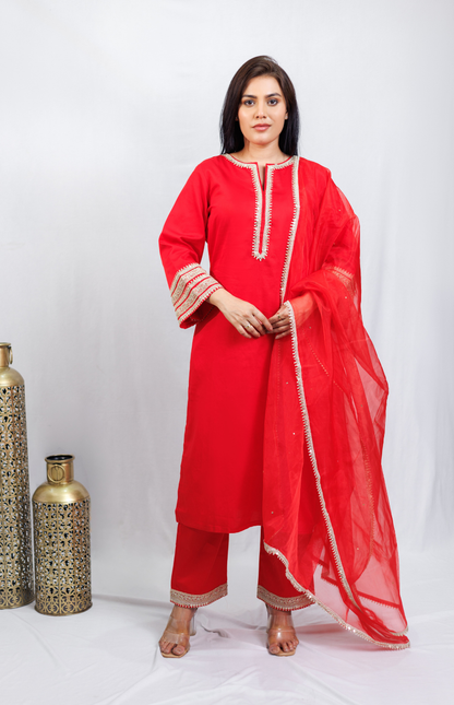 Mrignayani Organza Dupatta Suit Set