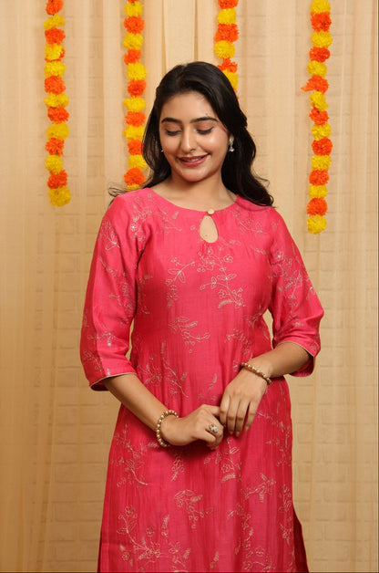 Ruhani Zari Malai Chanderi Suit