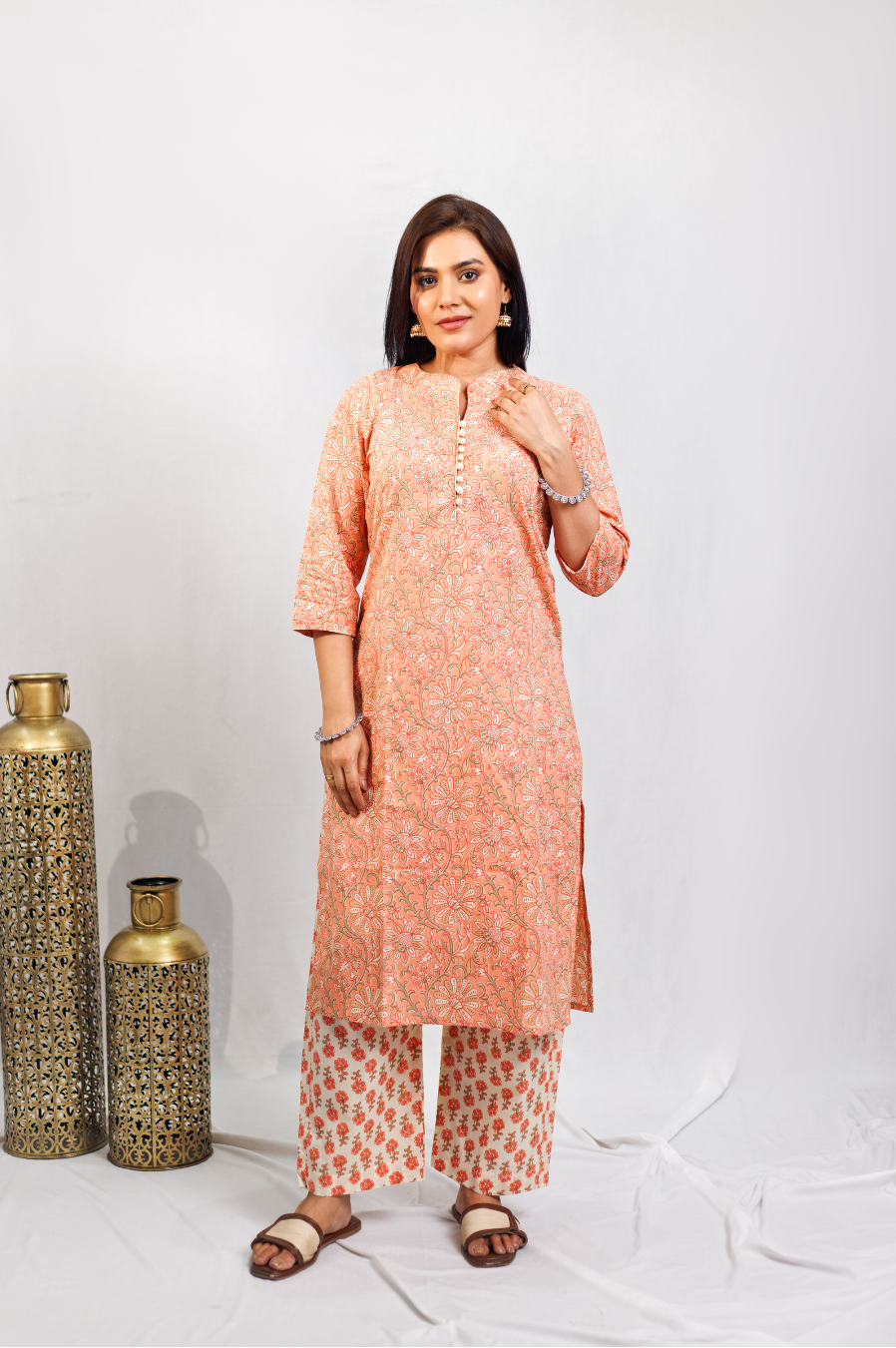Peach Blossom kurta Set