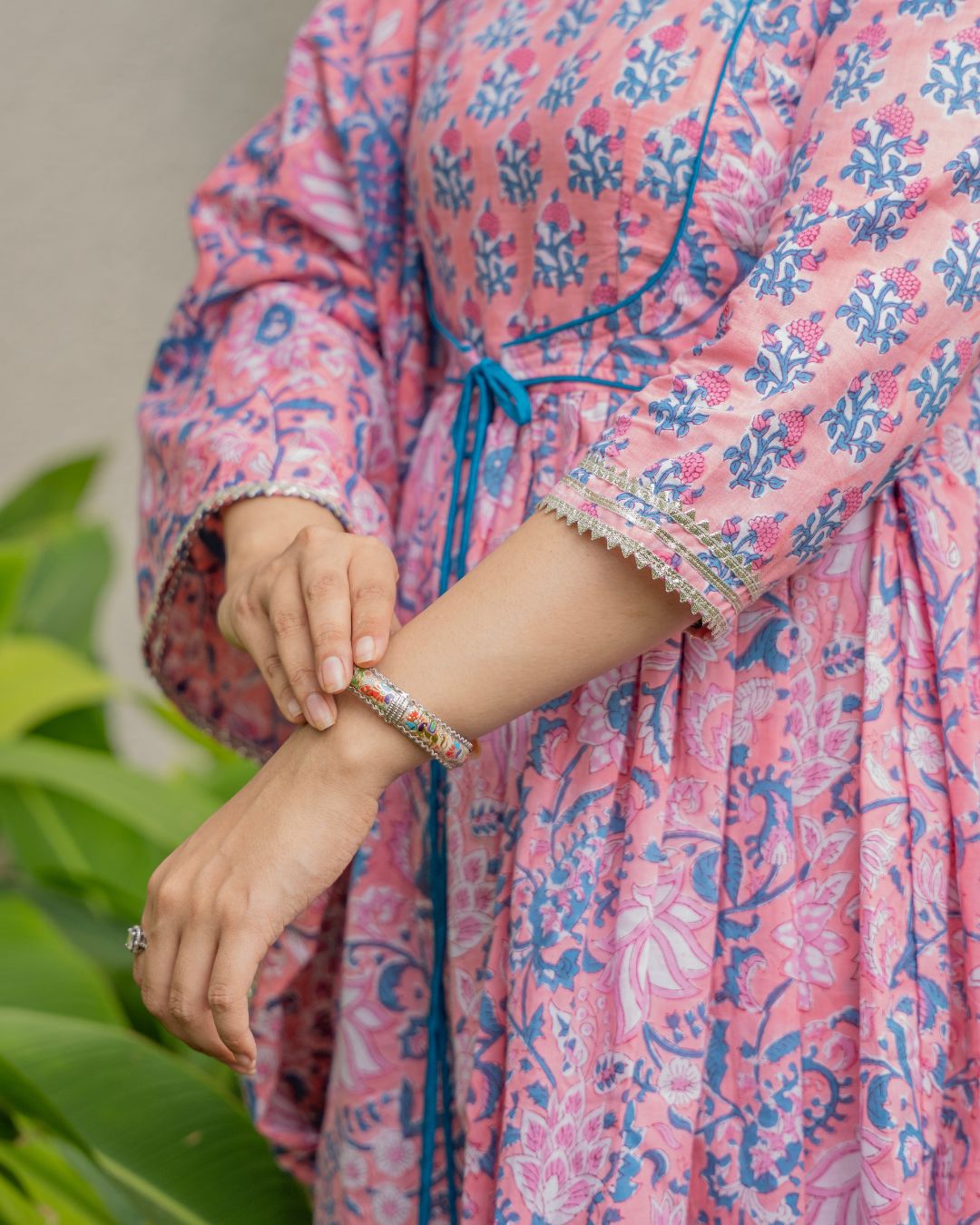 Gulnaar Phool Handblock Print Sharara Set