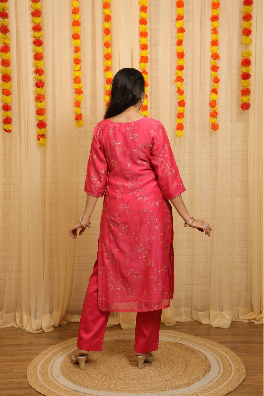 Ruhani Zari Malai Chanderi Suit
