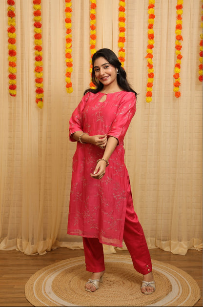Ruhani Zari Malai Chanderi Suit