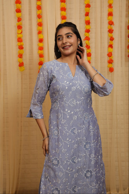 Naina Applique Worked Malai Chanderi Suit