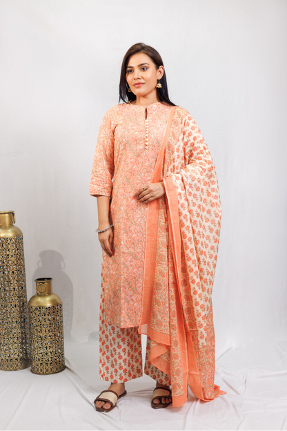 Peach Blossom kurta Set