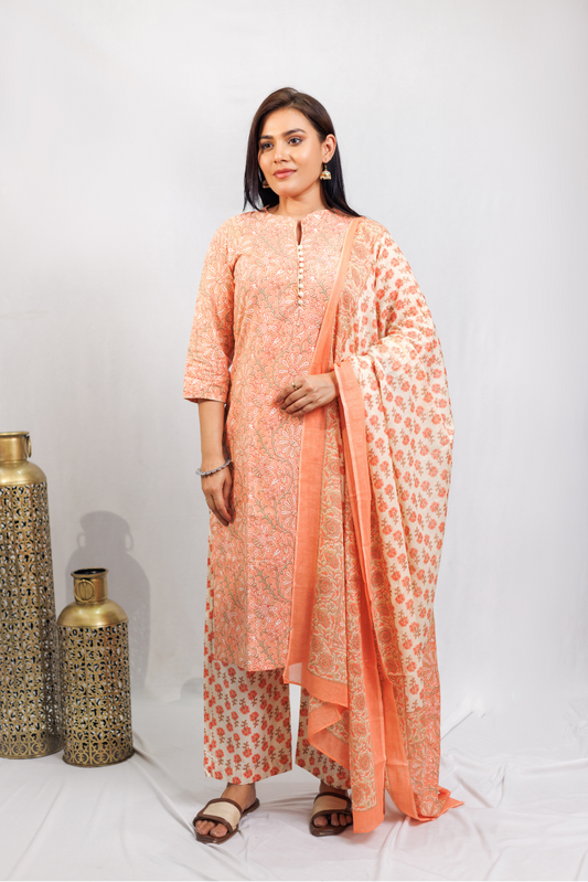 Peach Blossom kurta Set