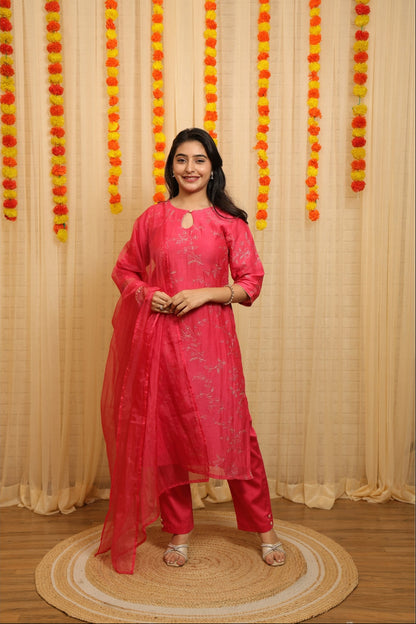 Ruhani Zari Malai Chanderi Suit