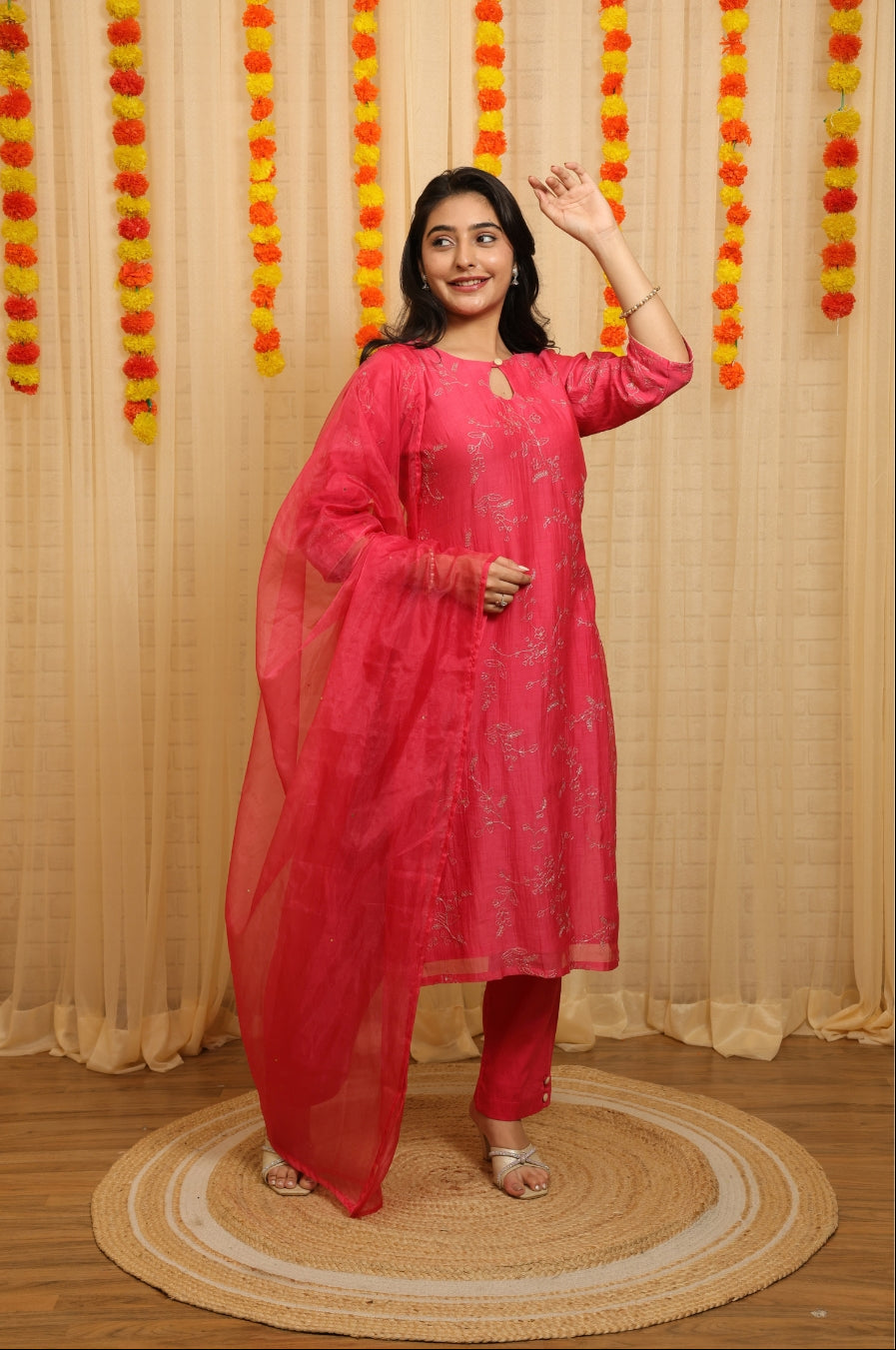 Ruhani Zari Malai Chanderi Suit