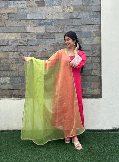 Suhani Gulabi Anarkali set