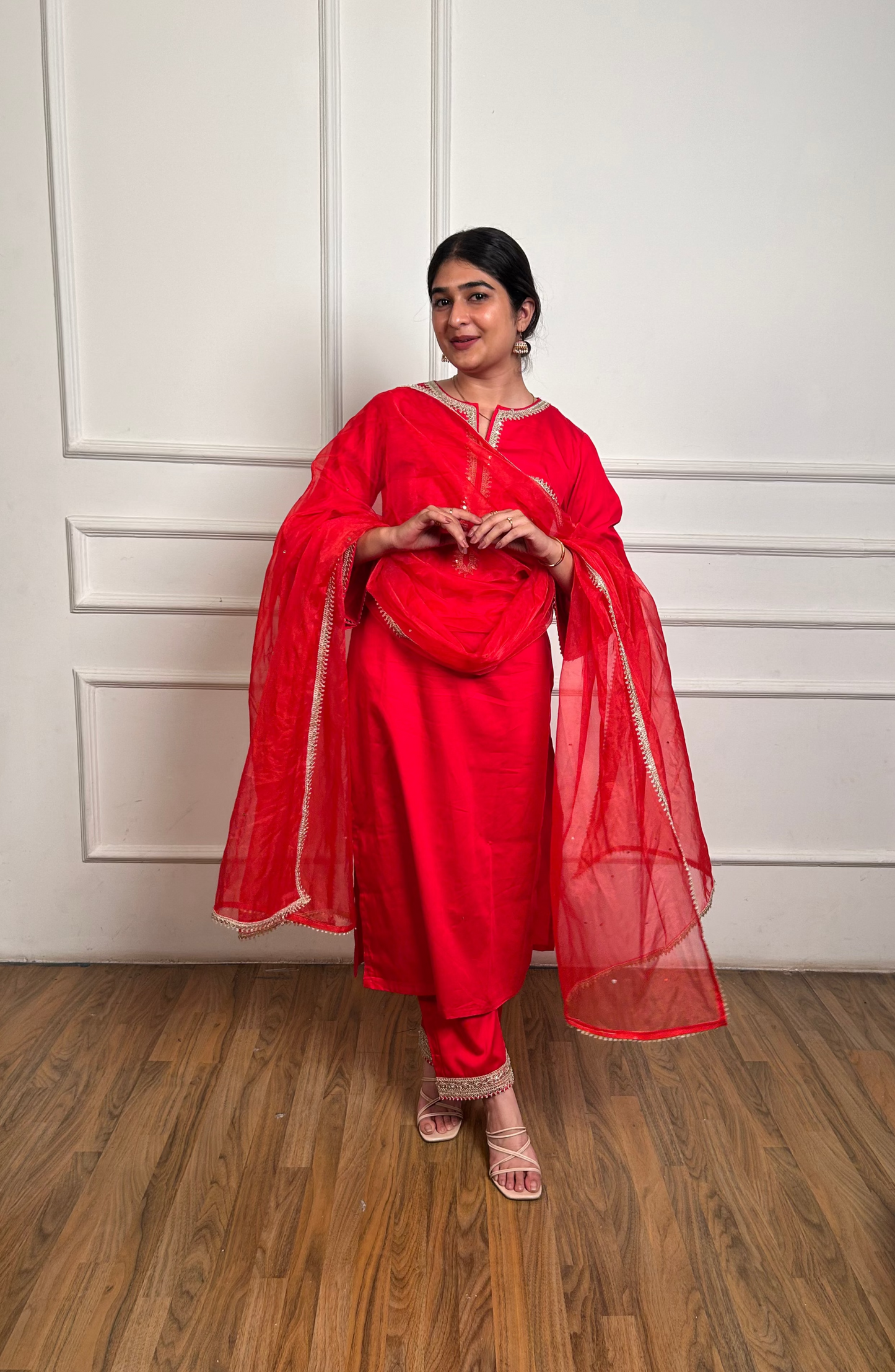 Sindoori Shringar 3 piece suit set