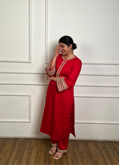 Sindoori Shringar 3 piece suit set