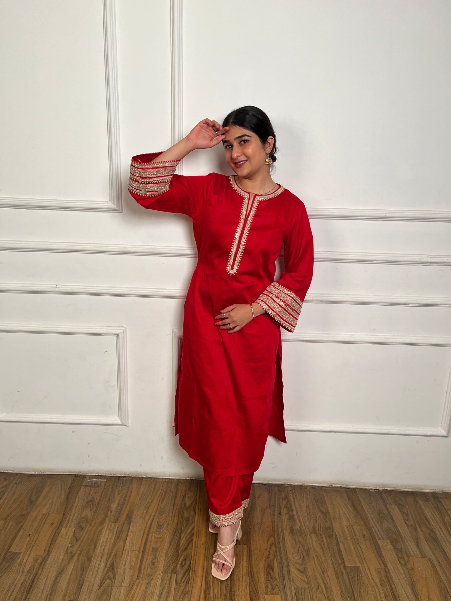 Sindoori Shringar 3 piece suit set