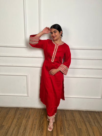 Sindoori Shringar 3 piece suit set