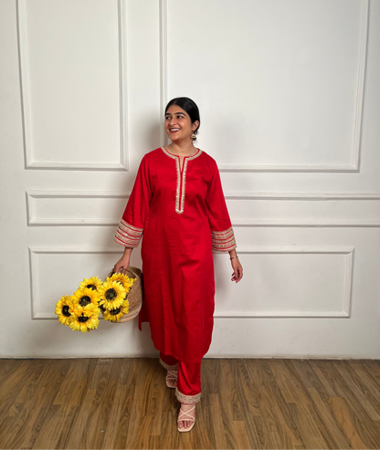 Sindoori Shringar 3 piece suit set