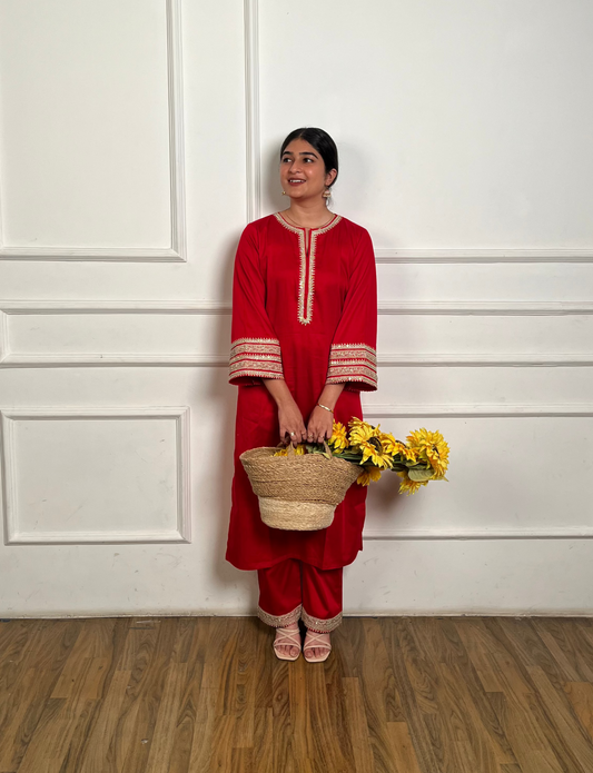 Sindoori Shringar 3 piece suit set