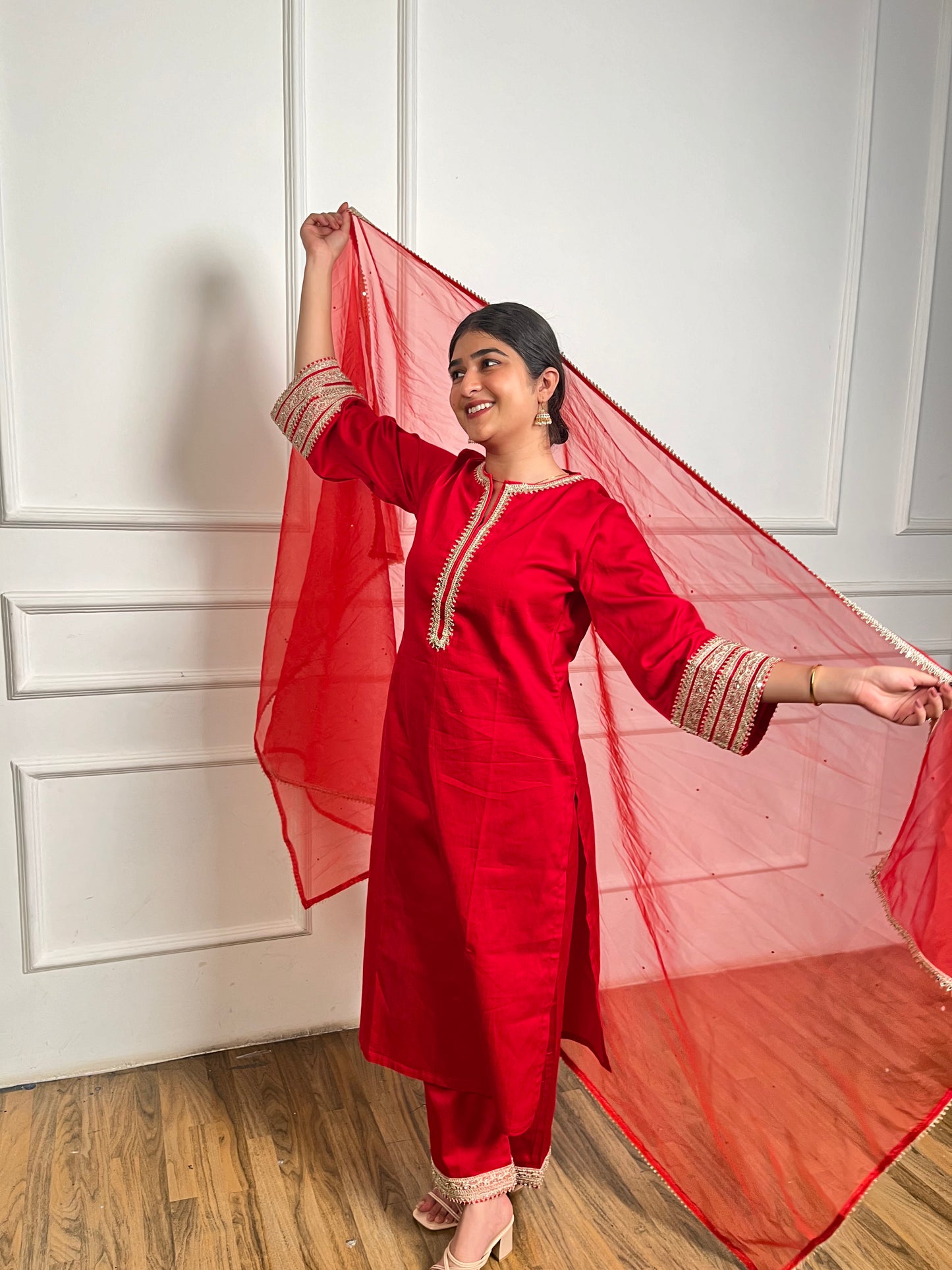 Sindoori Shringar 3 piece suit set