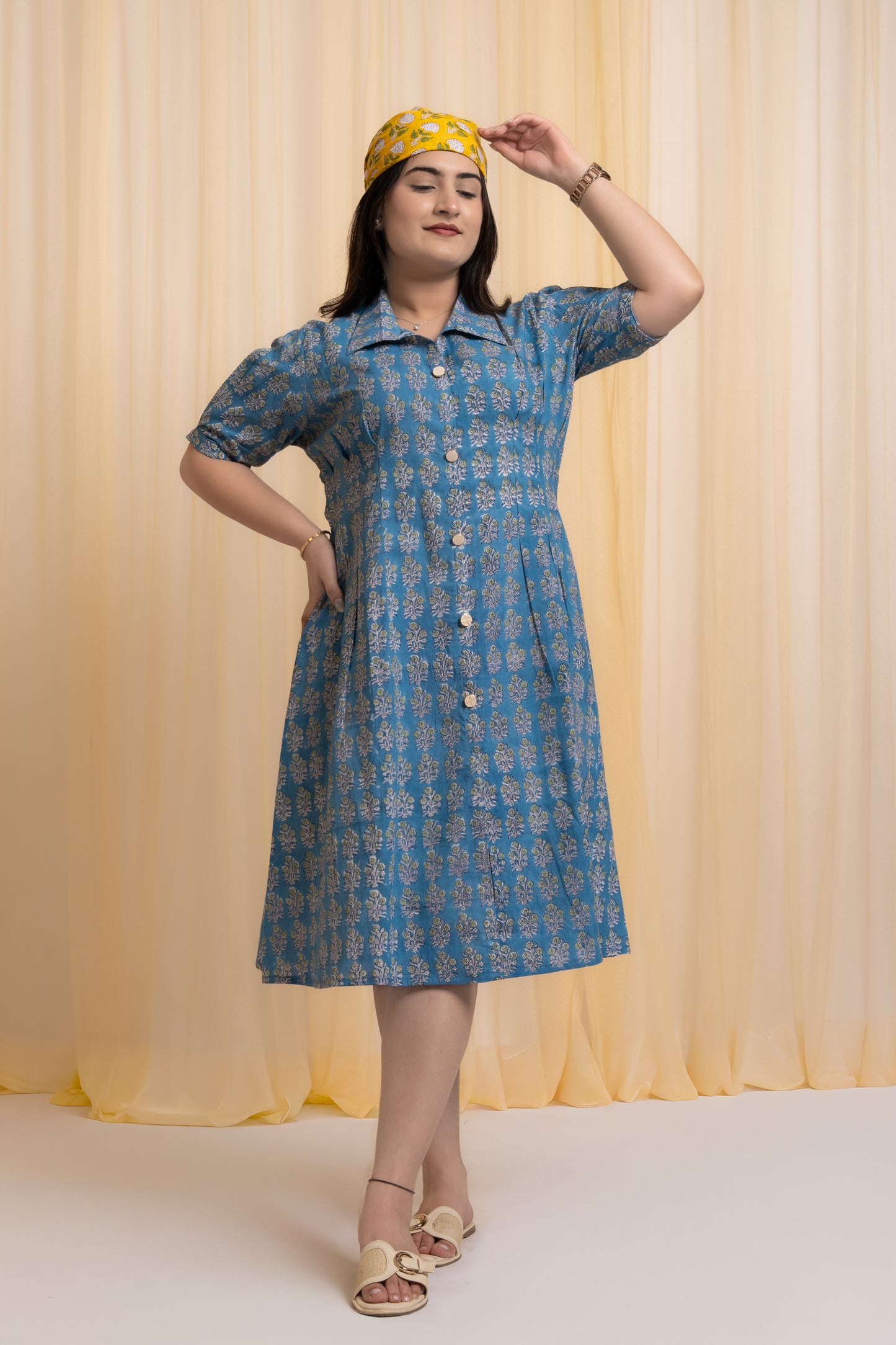 Niyara Hand Block Dress