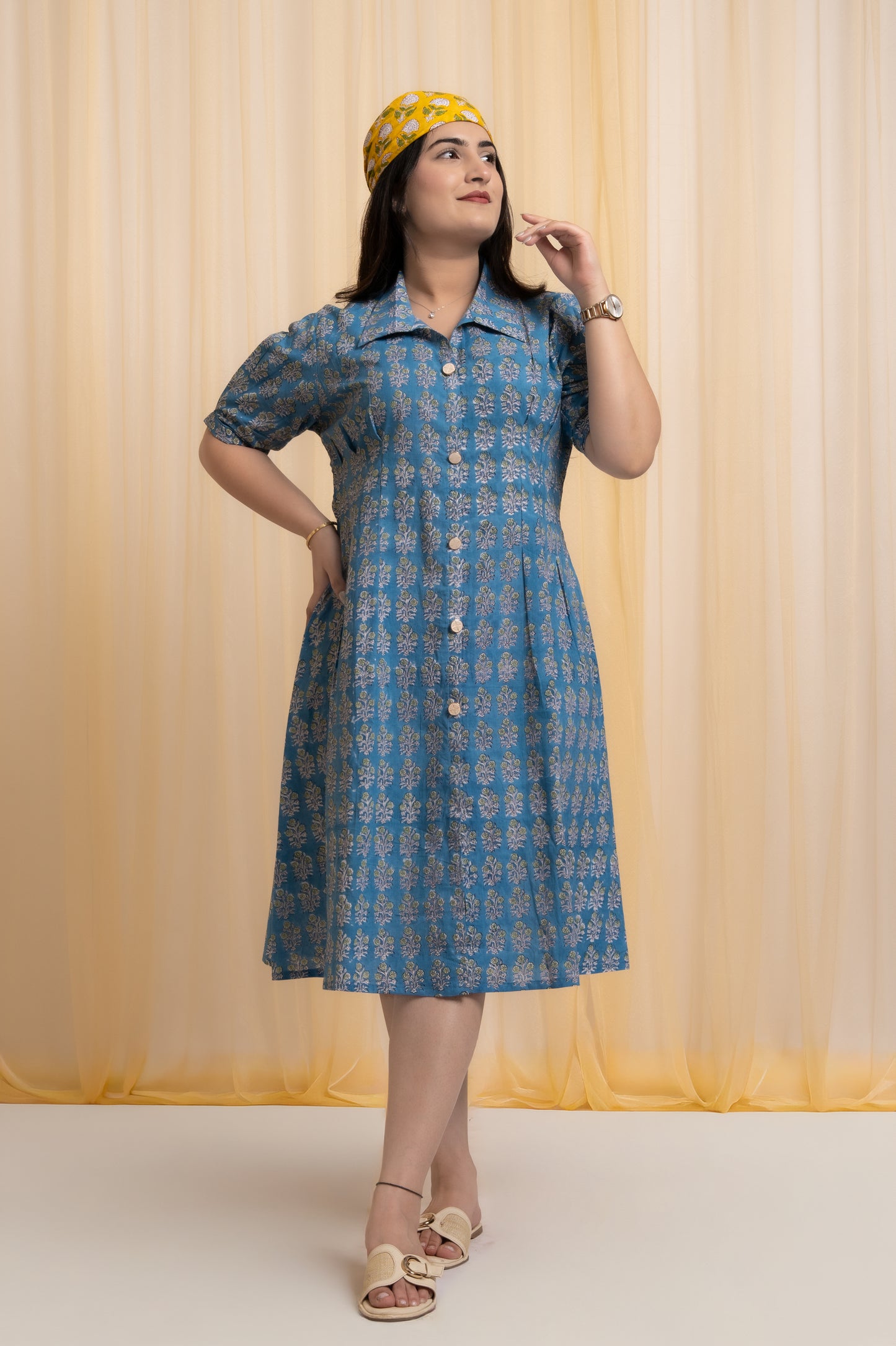 Niyara Hand Block Dress