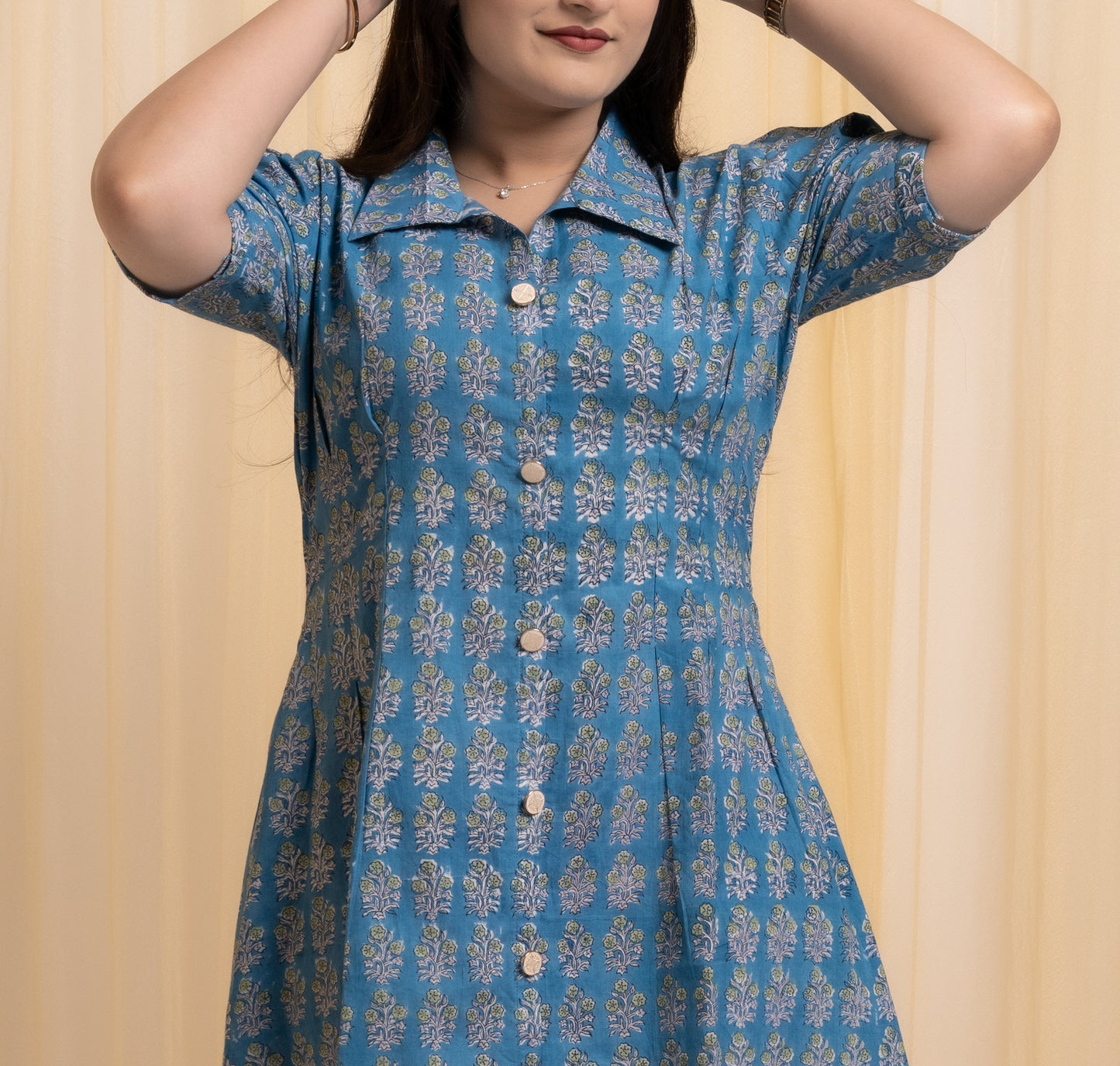 Niyara Hand Block Dress