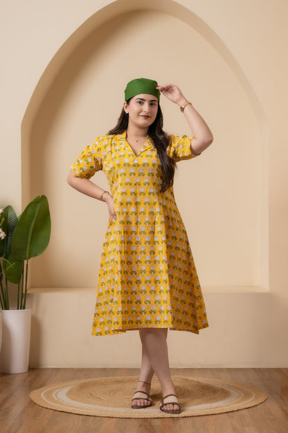 Meher Hand Block Print Dress