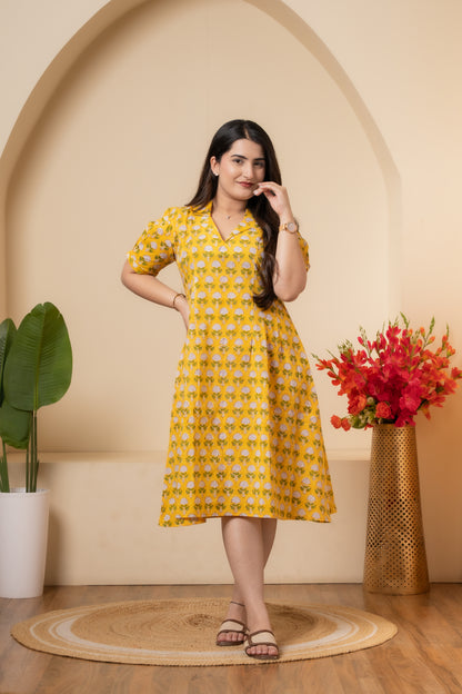 Meher Hand Block Print Dress