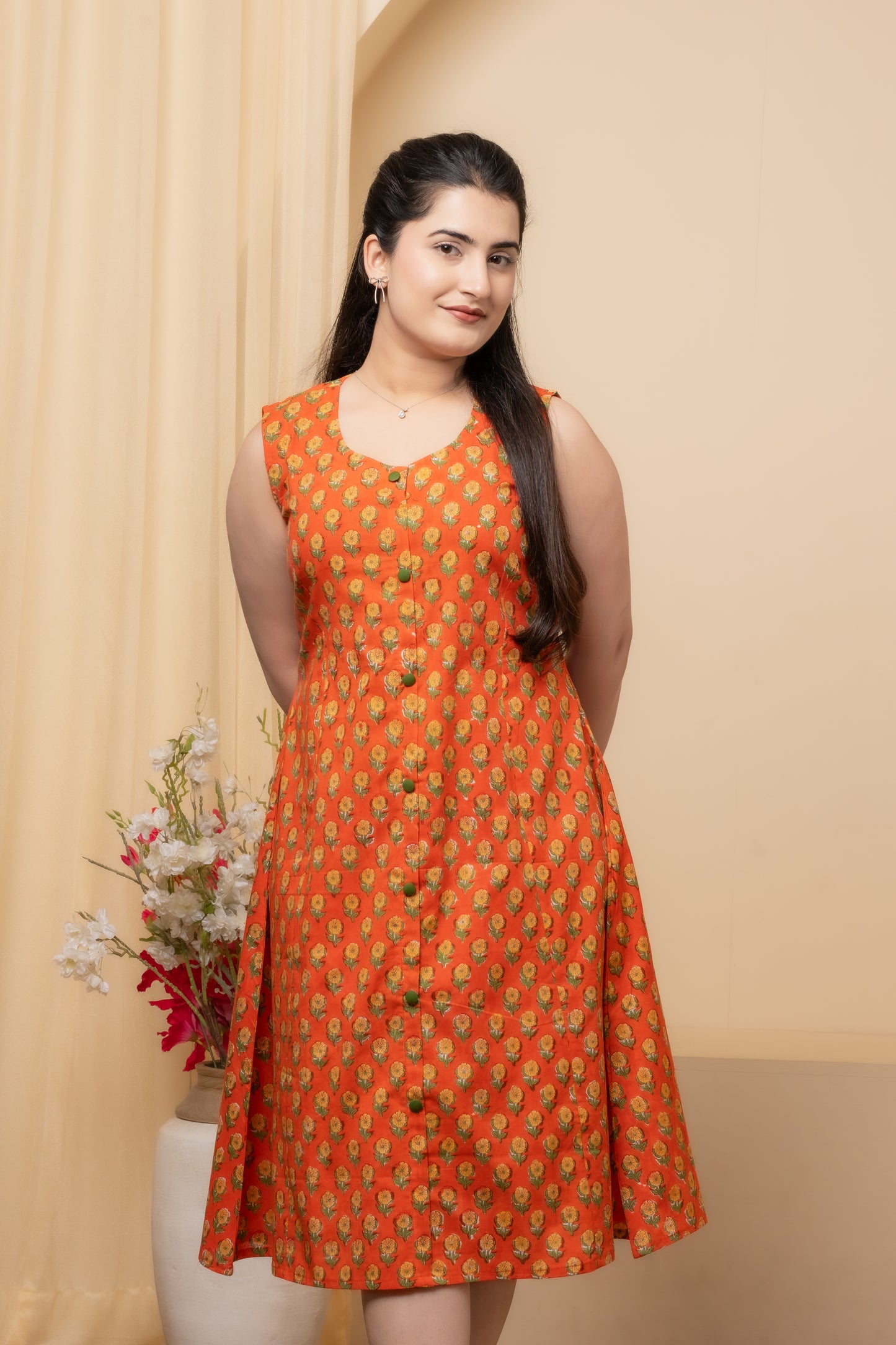 Solira Hand Block Print Dress