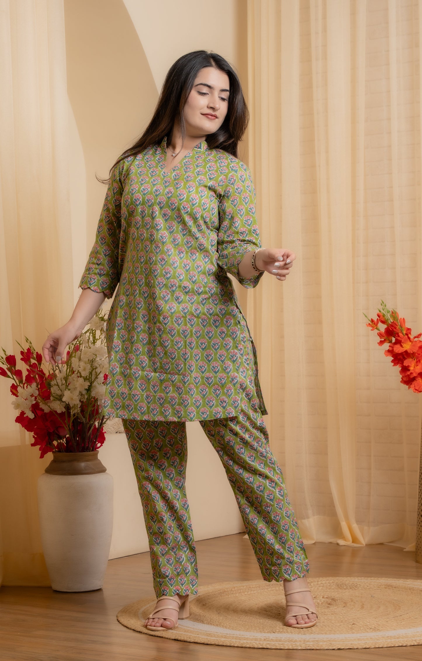 Aarna Hand Block Co-Ord Set