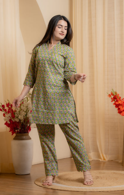 Aarna Hand Block Co-Ord Set