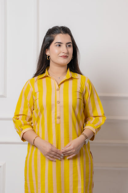Lumira Hand  Block Kurta set