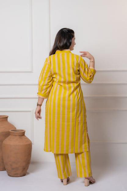 Lumira Hand  Block Kurta set