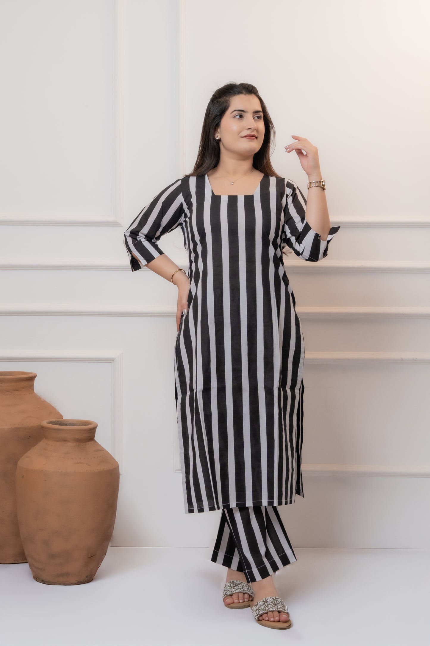 Noire Hand Block Kurta Set