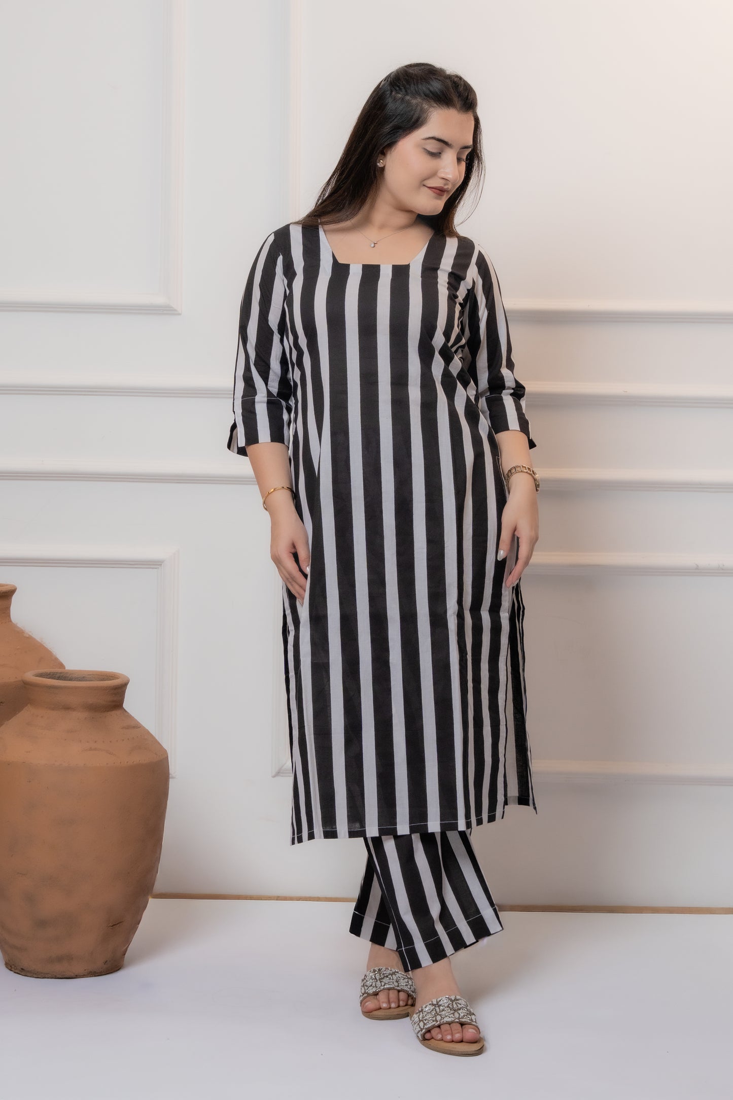Noire Hand Block Kurta Set
