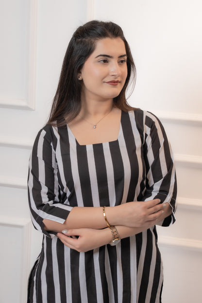 Noire Hand Block Kurta Set