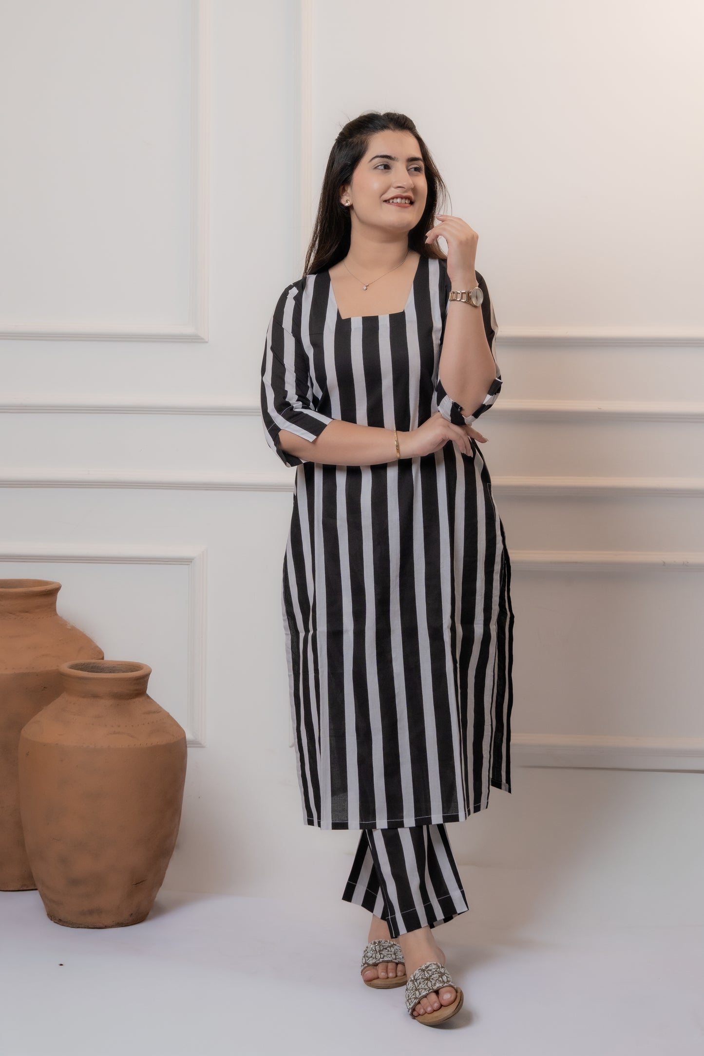 Noire Hand Block Kurta Set