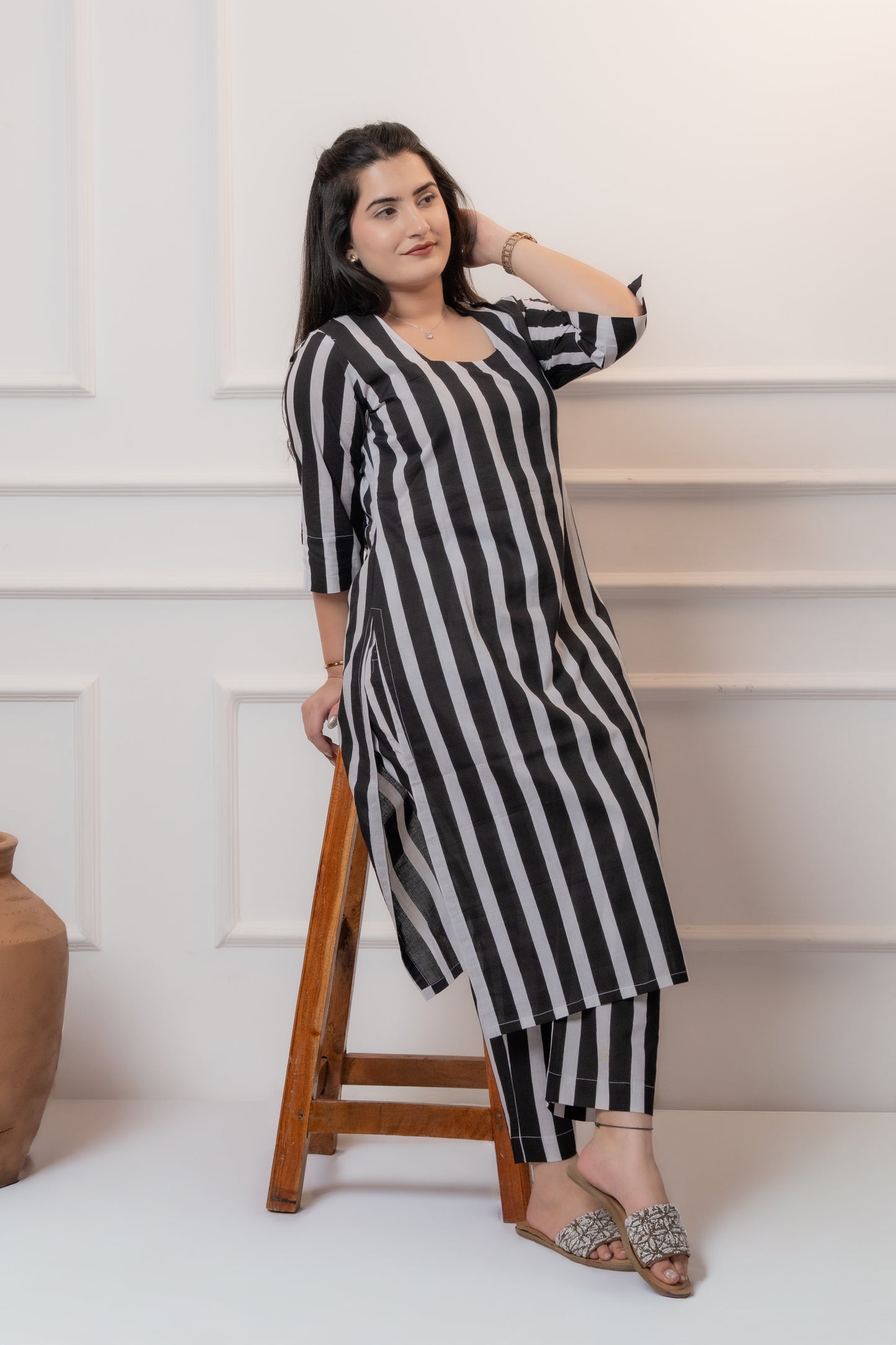 Noire Hand Block Kurta Set