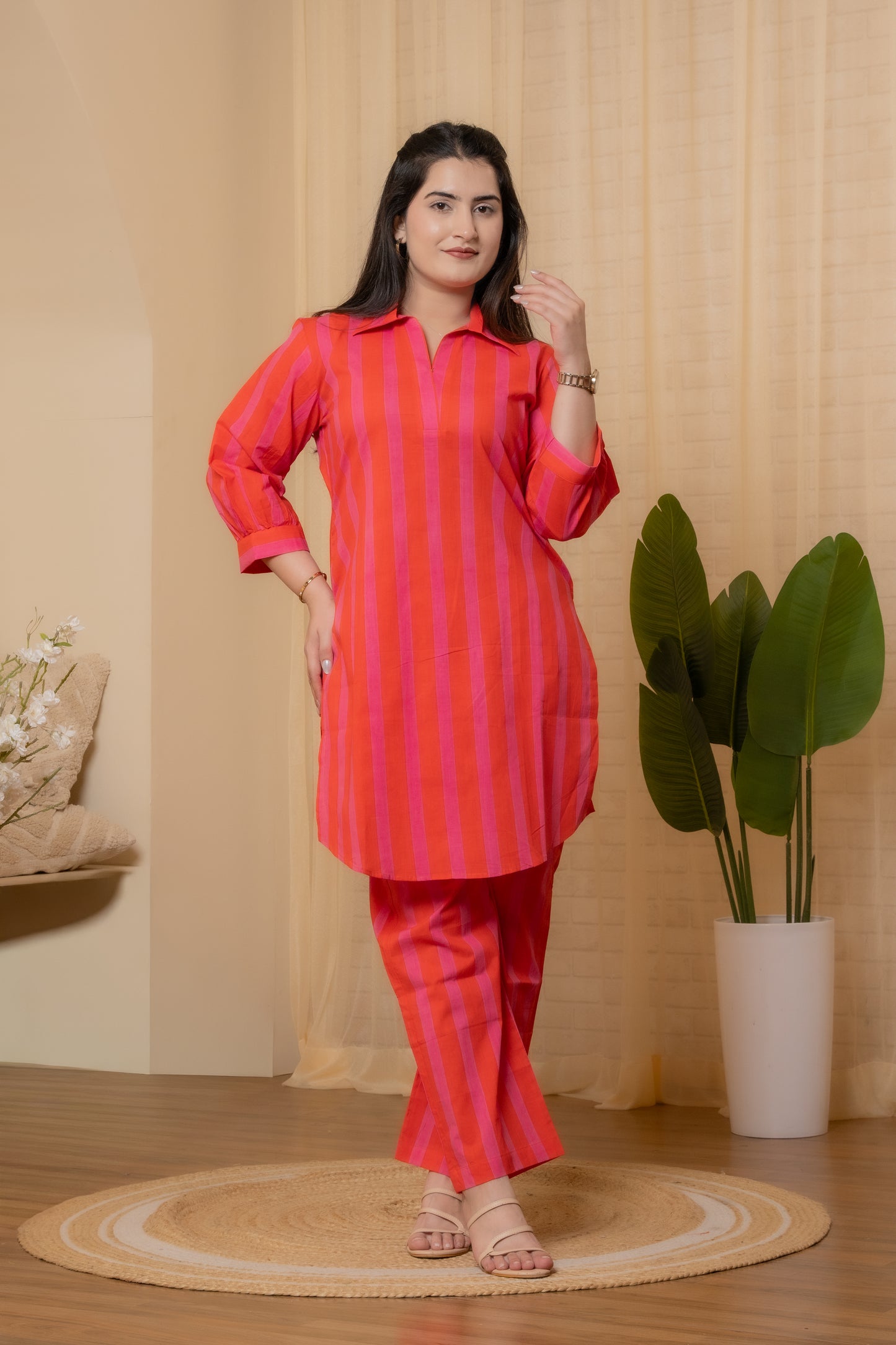 Ziya Hand Block Co-ord Set