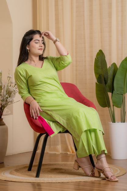 Ahana Hand Block Kurta set