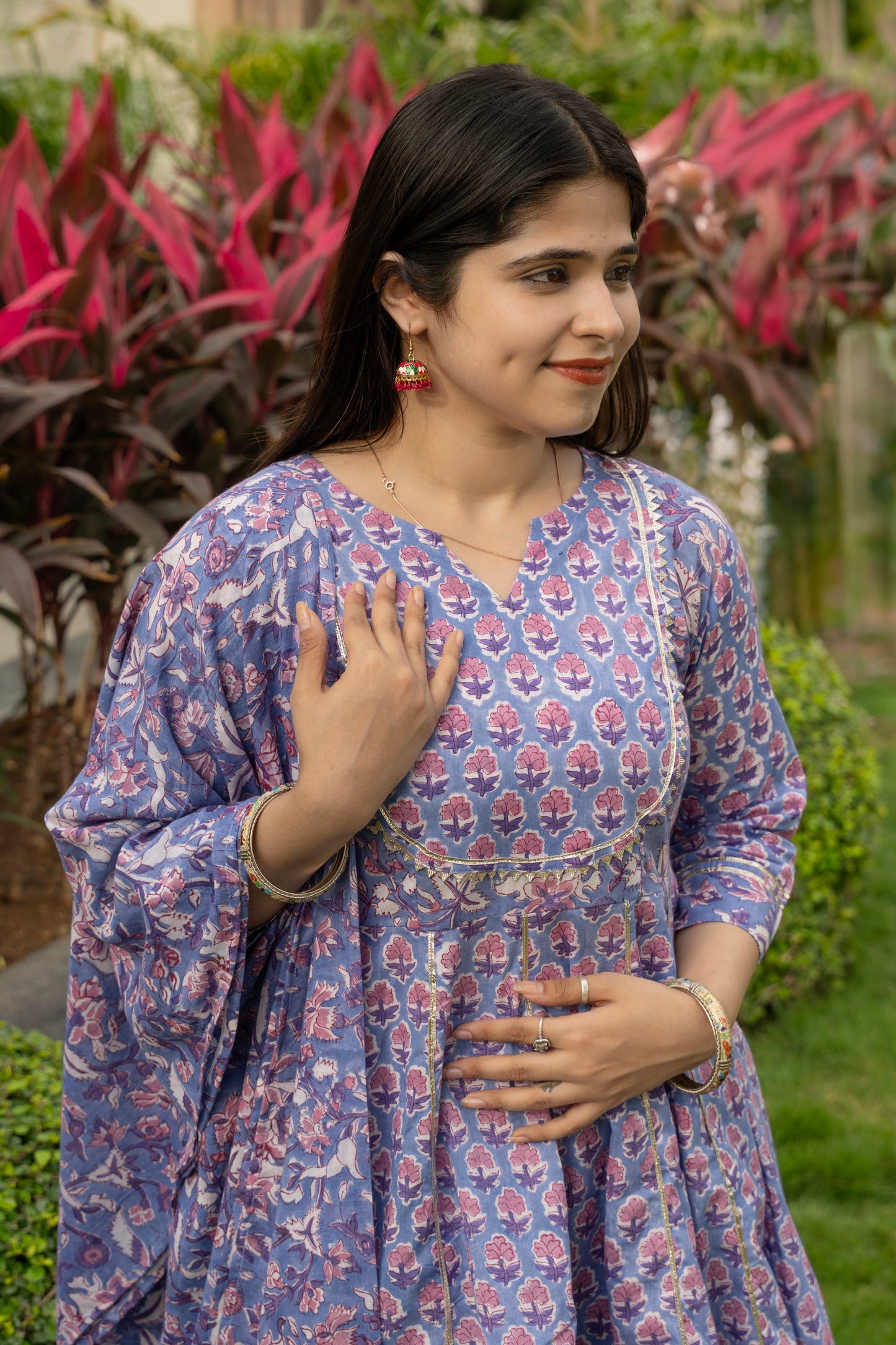 Mrigaani Handblock Print Sherara set