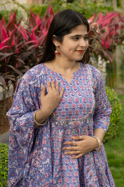 Mrigaani Handblock Print Sherara set