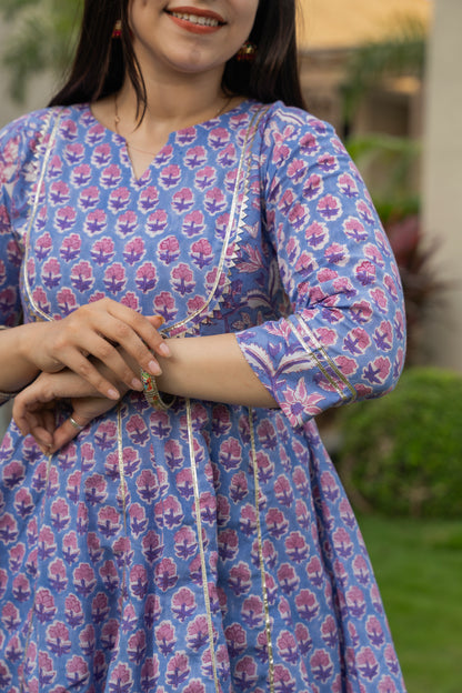 Mrigaani Handblock Print Sherara set