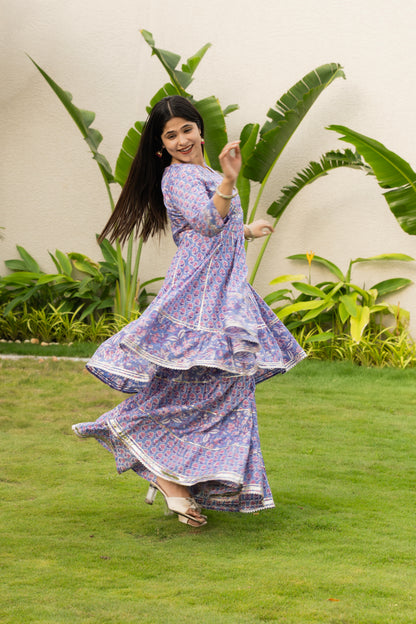 Mrigaani Handblock Print Sherara set