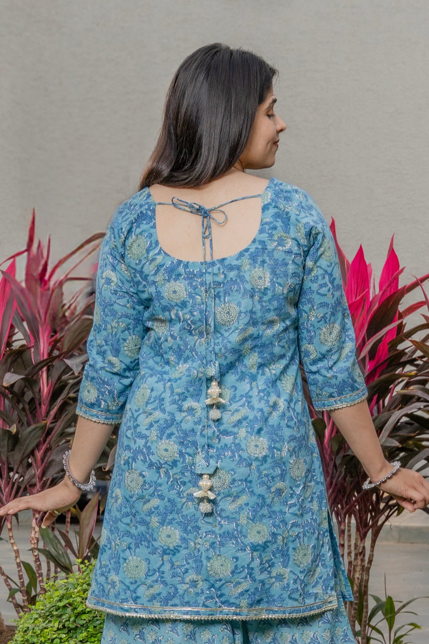 Neelanjali Handblock Print Sharara set