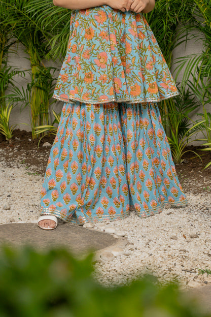 Chandani Handblock Print Sharara Set