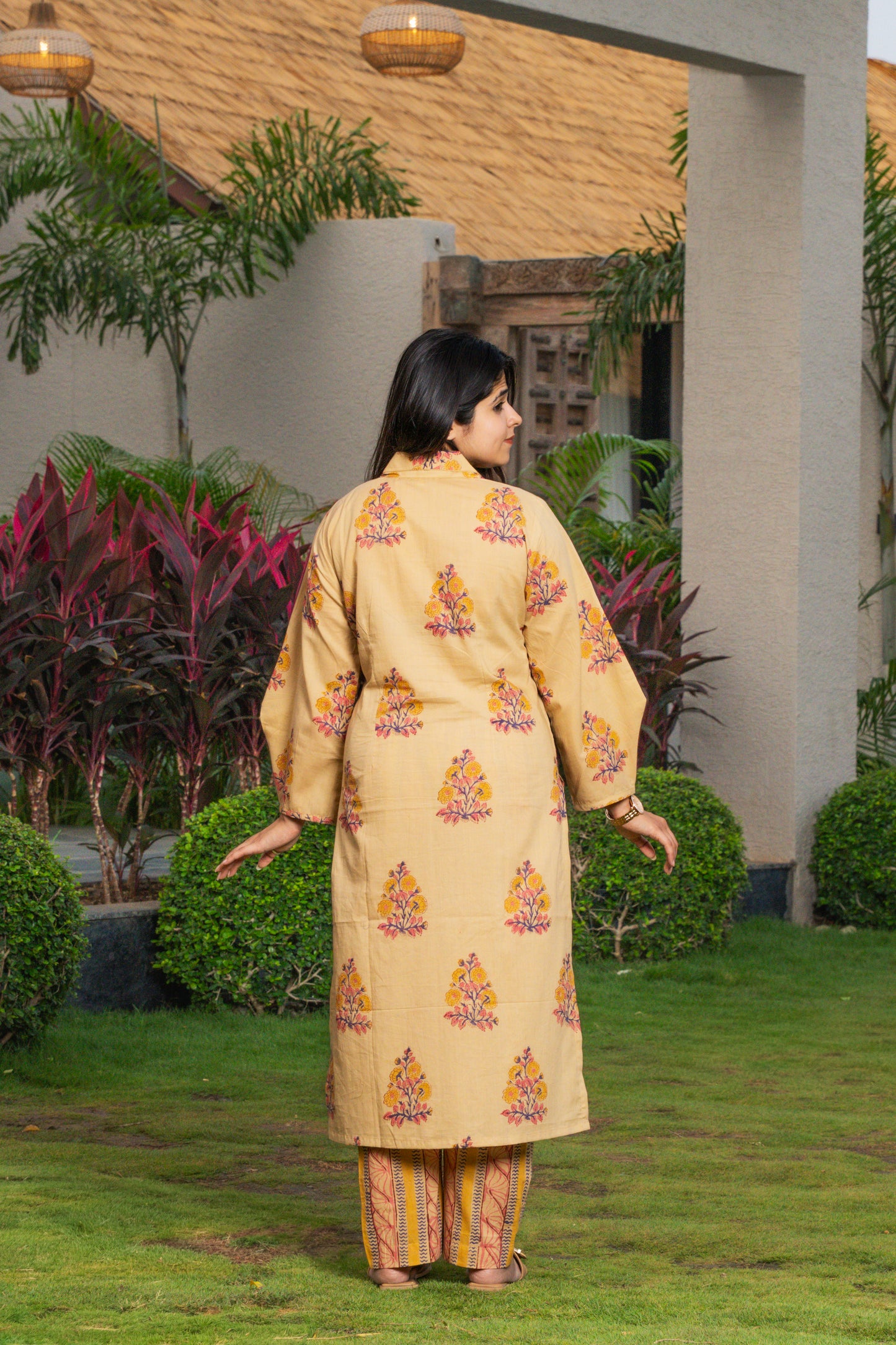 Kesar Handblock Print kurta set