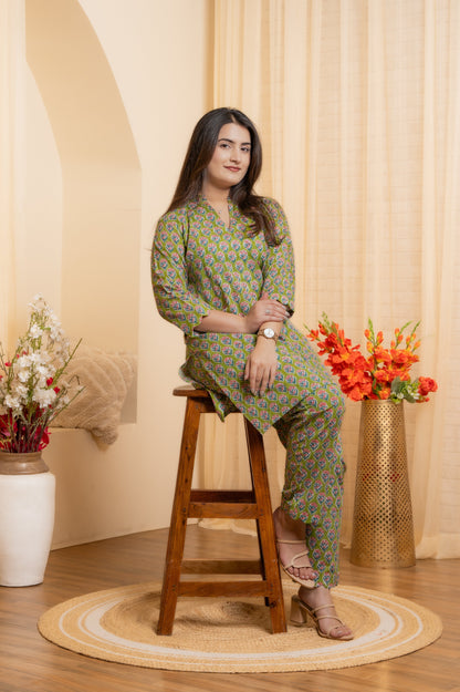 Aarna Hand Block Co-Ord Set