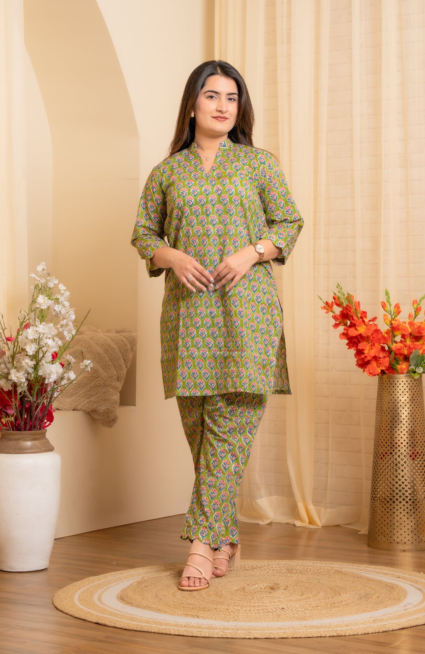 Aarna Hand Block Co-Ord Set