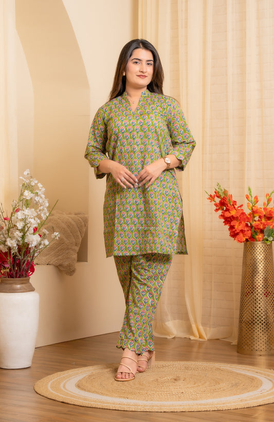 Aarna Hand Block Co-Ord Set