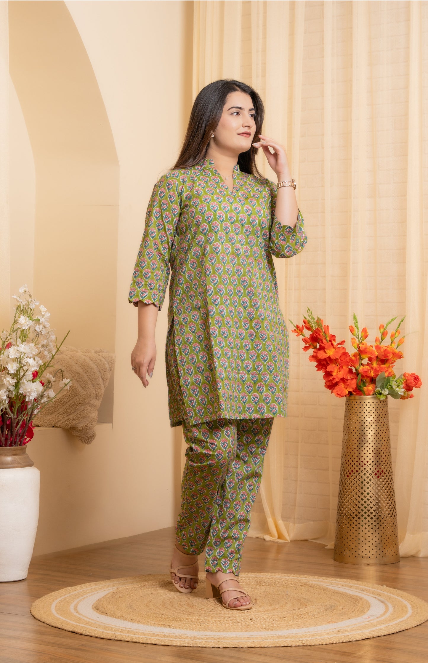 Aarna Hand Block Co-Ord Set